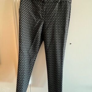 Theory Black and White Geometric Pants